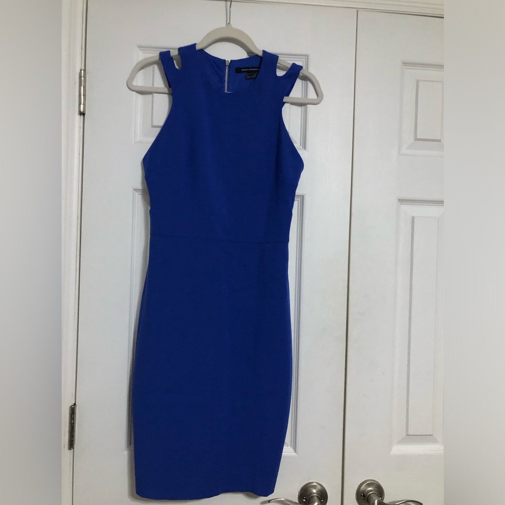 French Connection Royal Blue Whisper Lula  cut out Dress women’s‎ size 6